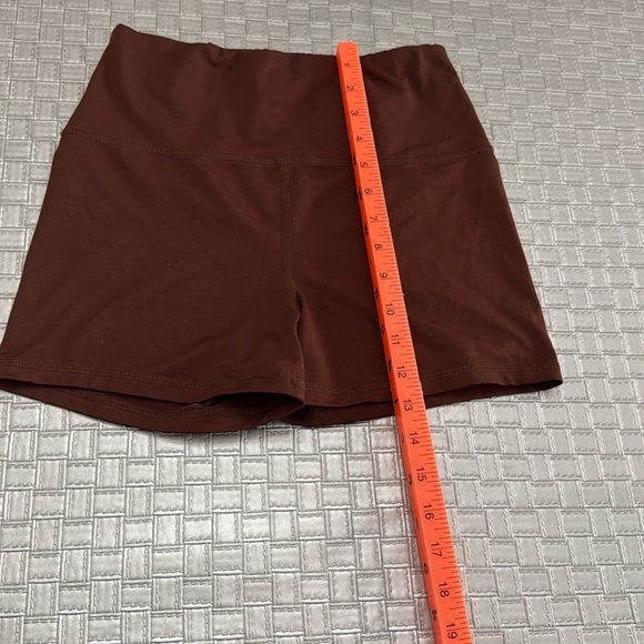 Reformation EcoStretch High-Waist Bike Shorts - Brown, Size M - Picture 5 of 9